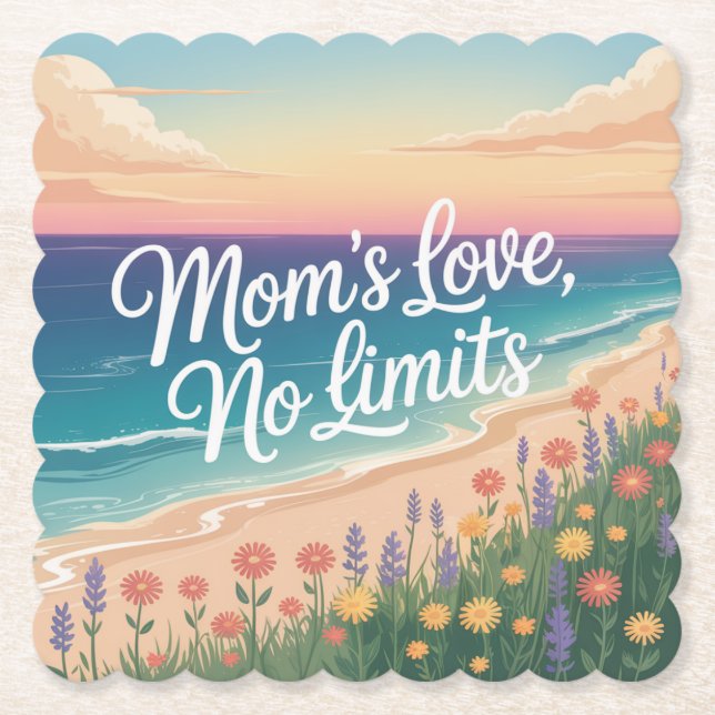 Porta-copo De Papel Mom’s Love, No Limits (Frente)
