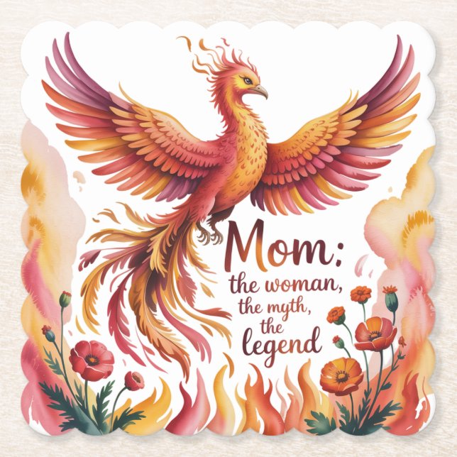 Porta-copo De Papel Mom: The Woman, The Myth, The Legend (Frente)