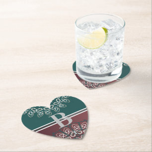 Porta-copo De Papel Monograma de Mata Azul Trendy Tonelada