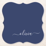 Porta-copo De Papel Monograma marinho Azul e Branco Moderno<br><div class="desc">Apresentando nossa Coleção de Monogramas Modernos Azul e Branco: Eleve sua decoração caseira com nossa sofisticada coleção com um esquema de cores azul e branco do marinho contemporâneo. Cada peça é trabalhada meticulosamente para exudir elegância e estilo, perfeito para adicionar um toque de talento moderno a qualquer sala. Quer você...</div>