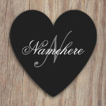 Porta-copo De Papel Monograma Personalizado Único de Nomes Preto e Bra<br><div class="desc">Design de Monograma Personalizado de Nome Preto e Branco Único para qualquer pessoa.</div>