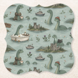 Porta-copo De Papel Monstro do Lago Ness