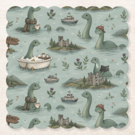 Porta-copo De Papel Monstro do Lago Ness