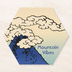 Porta-copo De Papel Monte Fuji com Nuvens Adicione Seu Nome