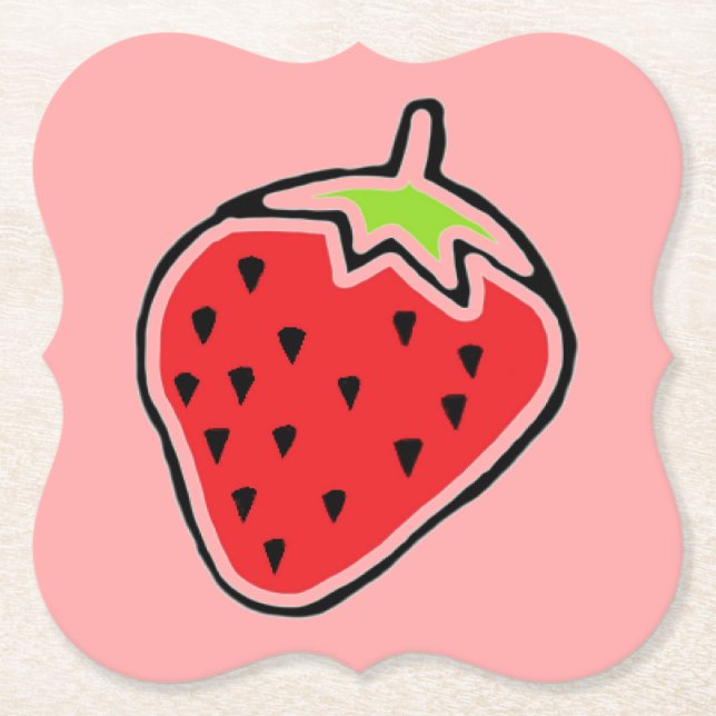 Porta-copo De Papel Morango (Frente)