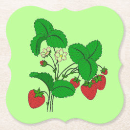 Porta-copo De Papel Morangos para o café da manhã