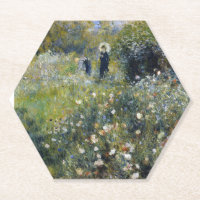 Mulher com Parasol em Jardim por Auguste Renoir