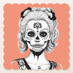 PORTA-COPO DE PAPEL MULHER DE CABEÇA-CRUZADA