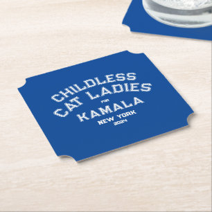 Porta-copo De Papel Mulheres De Gato Sem Fios Para Kamala 2024, Azul P