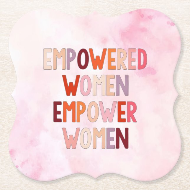 Porta-copo De Papel Mulheres Empoderadas Empoderam Mulheres (Frente)