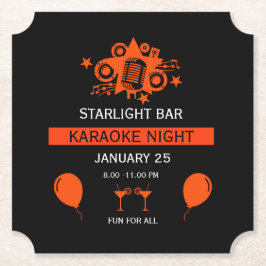 Porta-copo De Papel Muro de Promoção do Karaoke