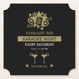 Porta-copo De Papel Muro de Promoção do Karaoke