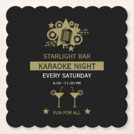 Porta-copo De Papel Muro de Promoção do Karaoke