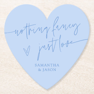 Porta-copo De Papel Nada de Luxo, Apenas Amor Casamento Azul Gélido
