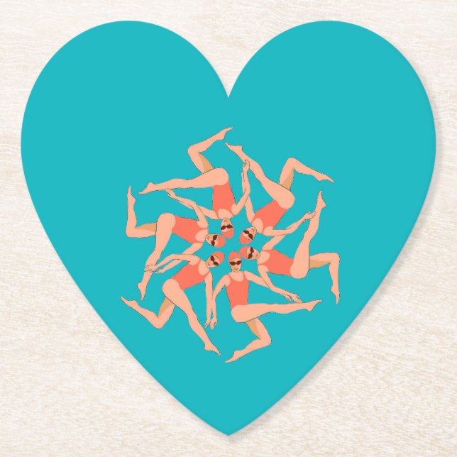 Porta-copo De Papel Nadadores - Nadação Sincronizada (Frente)