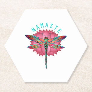 Porta-copo De Papel Namaste Lotus Dragonfly Yoga