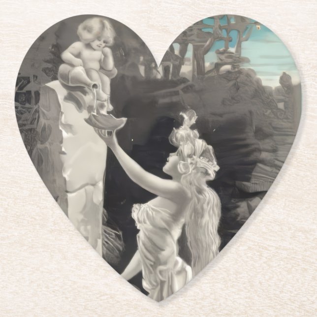 Porta-copo De Papel Namorados Anjo e Deusa (Frente)