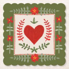 Porta-copo De Papel Namorados Folk Art