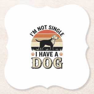 Porta-copo De Papel Não Estou Solteiro Tenho um Cachorro Camisa Vintag
