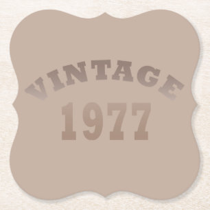 Porta-copo De Papel Nascido em 1977 moderno aniversário vintage elegan