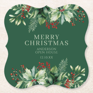 Porta-copo De Papel Natal Elegante
