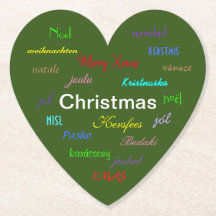 Natal em volta do Coração Verde Moderno Mundial