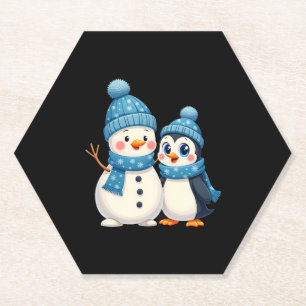 Porta-copo De Papel Natal Feliz Natal Para Presente Pinguim Boneco de 