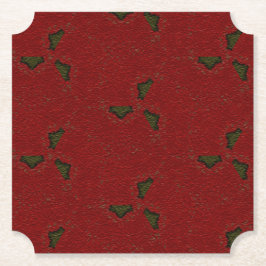 Porta-copo De Papel Natal Holly Pattern