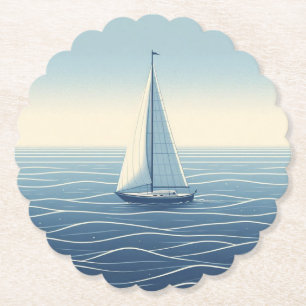 Porta-copo De Papel Navio de vela no alto mar