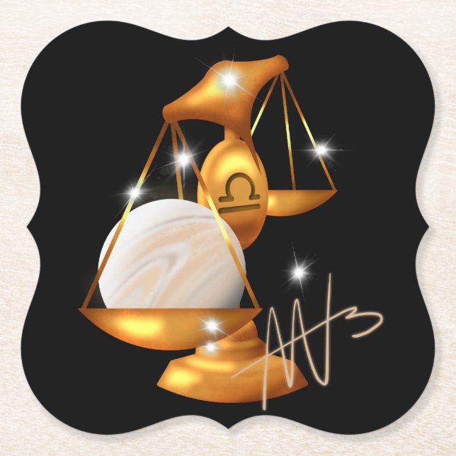 Porta-copo De Papel Nebula Libra Vênus Zodiac (Frente)