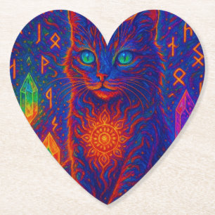 Porta-copo De Papel Neon Cat Sagrado