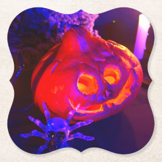 Porta-copo De Papel Neon Halloween pumpkins