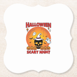 Porta-copo De Papel Noite Assustadora de Halloween Caveira Bruxa Abóbo