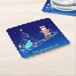 Porta-copo De Papel Noite de Aquecimento Cardíaco dos papais noeis