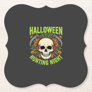 Porta-copo De Papel Noite de Caça de Halloween Desenho Vetorial Caveir