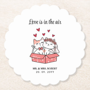 Porta-copo De Papel Noiva De Gato E Casamento De Noite