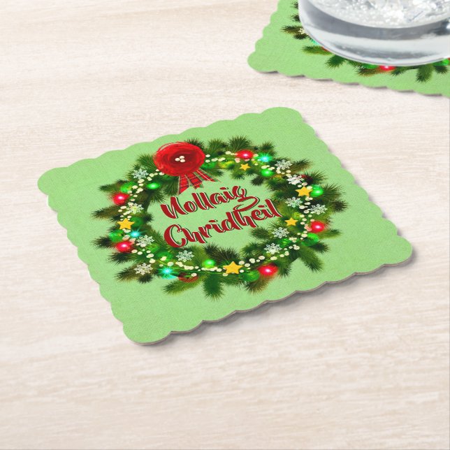 Porta-copo De Papel Nollaig Chridheil - Natal Escocês (Angular)