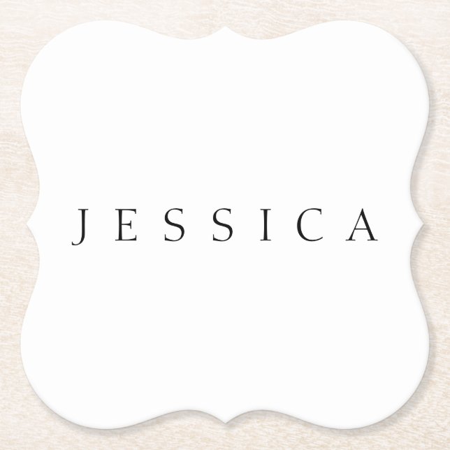 Porta-copo De Papel Nome Clássico (ou palavra) (Frente)