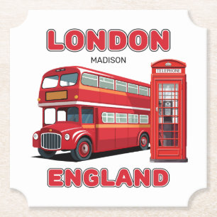Porta-copo De Papel Nome Personalizado Londres Inglaterra
