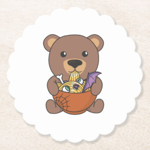 Porta-copo De Papel Noodles Japoneses Bear De Halloween Come Ramen