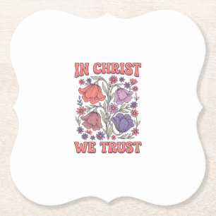 Porta-copo De Papel Nós Confiamos em Cristo Desenho Vetorial Cristão F