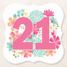 Número 21 - Papel de Festa de Aniversário de anive
