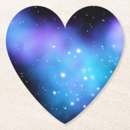 Porta-copo De Papel Nuvens do Espaço de Terra Galáxica