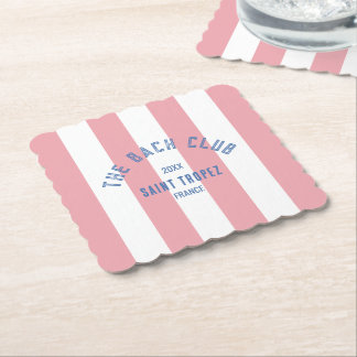 Porta-copo De Papel O Clube Bach Crista Azul Listra de Cabana Rosa