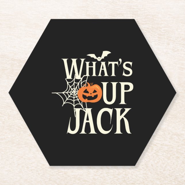 Porta-copo De Papel O que foi Jack Halloween? (Frente)