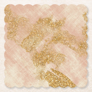 Porta-copo De Papel O *~* Textured cora ouro Dourado cor-de-rosa do