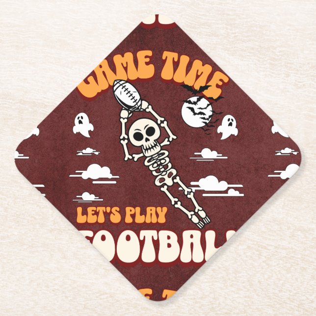 Porta-copo De Papel O Vamos do Jogo Joga Futebol Halloween Engraçado (Frente)