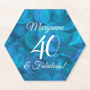 Porta-copo De Papel Oceano Elegante Azul 40 e Festa de aniversário fa
