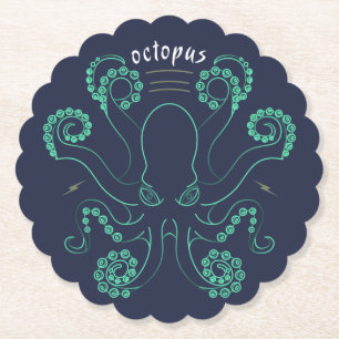 Porta-copo De Papel Octopus Cephalopod Tentáculos