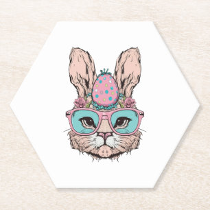 Porta-copo De Papel Óculos Cor-de-rosa, Coelhinho Bonito, Óculos De Pá